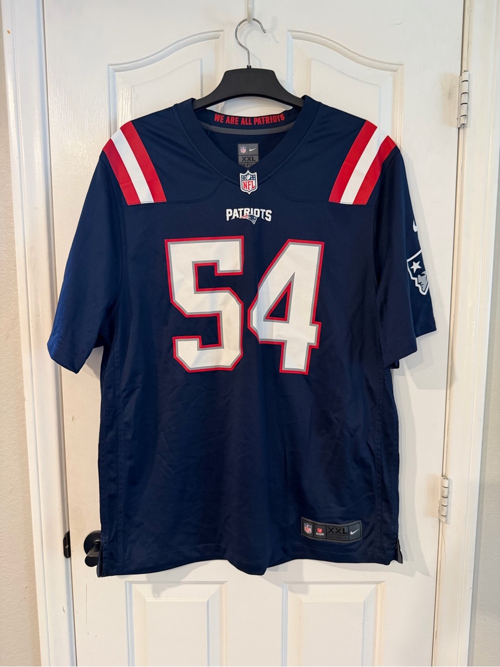 NFL New England Patriots Navy Blue #54 Football Jersey Hightower